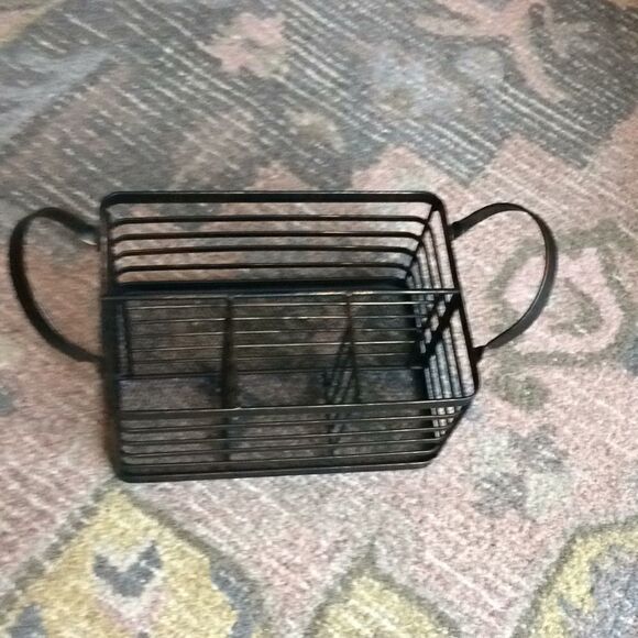 Metal  Silverware  and Napkin Holder - Picture 1 of 7